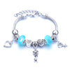 Wholesale Geometric Handmade Alloy Beaded Bracelet With Crown Pendant And Lobster Buckle For Couples
