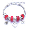 Wholesale Geometric Handmade Alloy Beaded Bracelet With Crown Pendant And Lobster Buckle For Couples