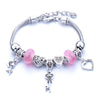 Wholesale Geometric Handmade Alloy Beaded Bracelet With Crown Pendant And Lobster Buckle For Couples