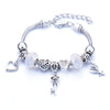 Wholesale Geometric Handmade Alloy Beaded Bracelet With Crown Pendant And Lobster Buckle For Couples