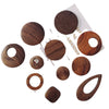 Wholesale Geometric Handmade Brown Original Wood Jewelry Accessories For Earrings