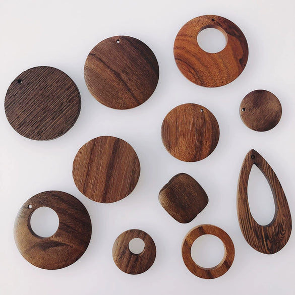 Wholesale Geometric Handmade Brown Original Wood Jewelry Accessories For Earrings