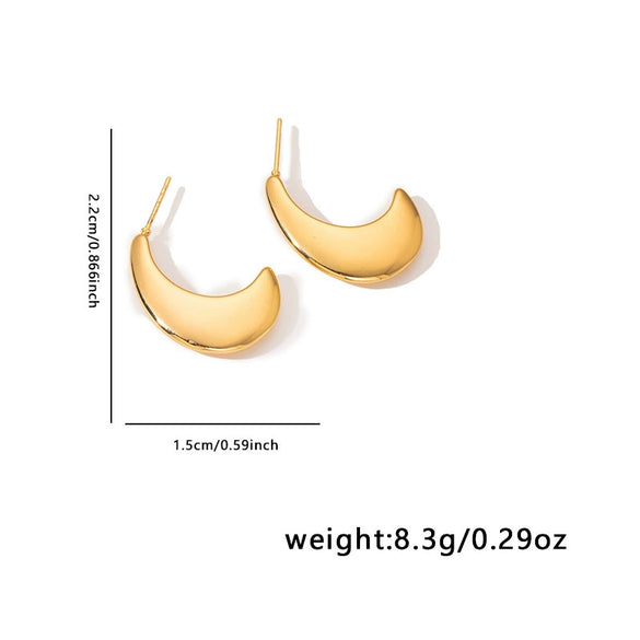 Wholesale Geometric Heart Shape Titanium Steel Electroplated Women's Earrings Highend Luxury Nonfading