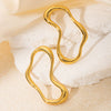 Wholesale Geometric Heart Shape Titanium Steel Electroplated Women's Earrings Highend Luxury Nonfading
