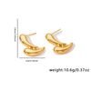 Wholesale Geometric Heart Shape Titanium Steel Electroplated Women's Earrings Highend Luxury Nonfading