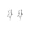 Wholesale Geometric Heart Shaped Copper Earrings For Women With Micro Inlaid Zircon And Star Design