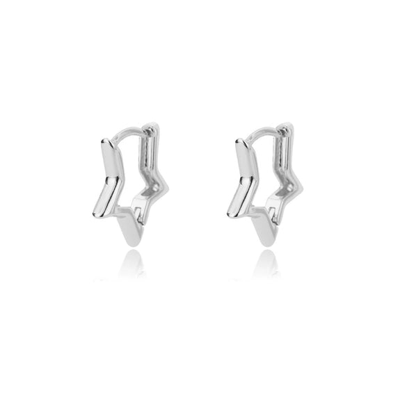 Wholesale Geometric Heart Shaped Copper Earrings For Women With Micro Inlaid Zircon And Star Design