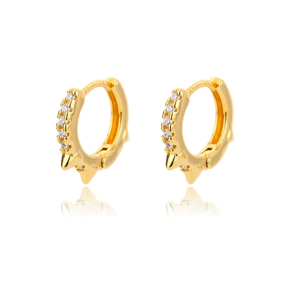 Wholesale Geometric Heart Shaped Copper Earrings For Women With Micro Inlaid Zircon And Star Design
