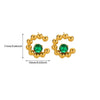 Wholesale Geometric Heart Shaped Zircon Pearl Earrings Gold Plated Stainless Steel Unisex