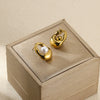 Wholesale Geometric Heartshaped Stainless Steel And Goldplated Earrings For Unisex