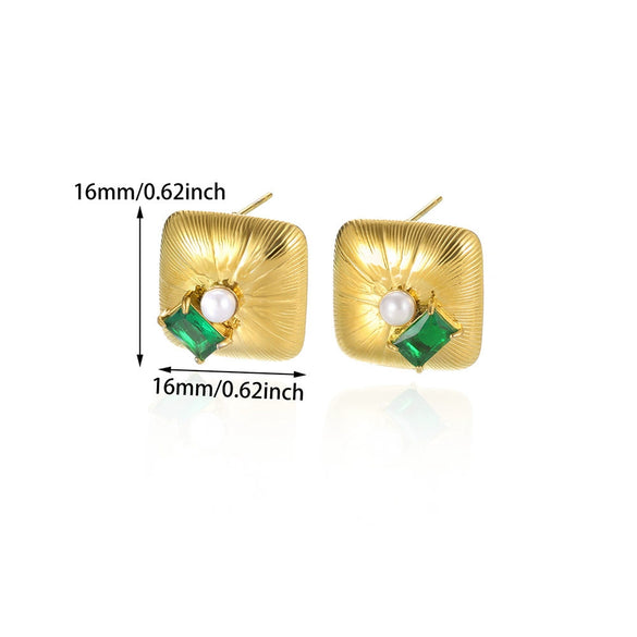 Wholesale Geometric Heartshaped Stainless Steel And Goldplated Earrings For Unisex