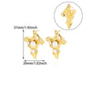 Wholesale Geometric Heartshaped Stainless Steel And Goldplated Earrings For Unisex