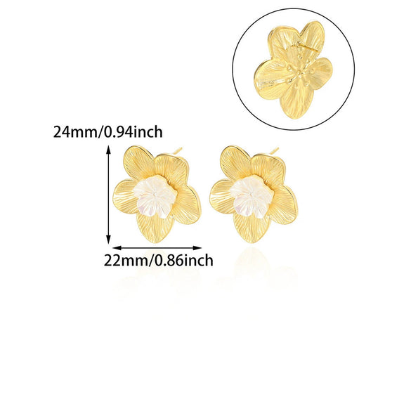Wholesale Geometric Heartshaped Stainless Steel And Goldplated Earrings For Unisex