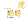 Wholesale Geometric Heartshaped Stainless Steel And Goldplated Earrings For Unisex