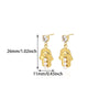 Wholesale Geometric Heartshaped Stainless Steel And Goldplated Earrings For Unisex