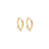Wholesale Geometric Hexagonal Glossy Copper 18K Gold Plated Earrings Unisex Simple Jewelry