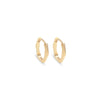Wholesale Geometric Hexagonal Glossy Copper 18K Gold Plated Earrings Unisex Simple Jewelry