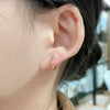 Wholesale Geometric Hexagonal Glossy Copper 18K Gold Plated Earrings Unisex Simple Jewelry