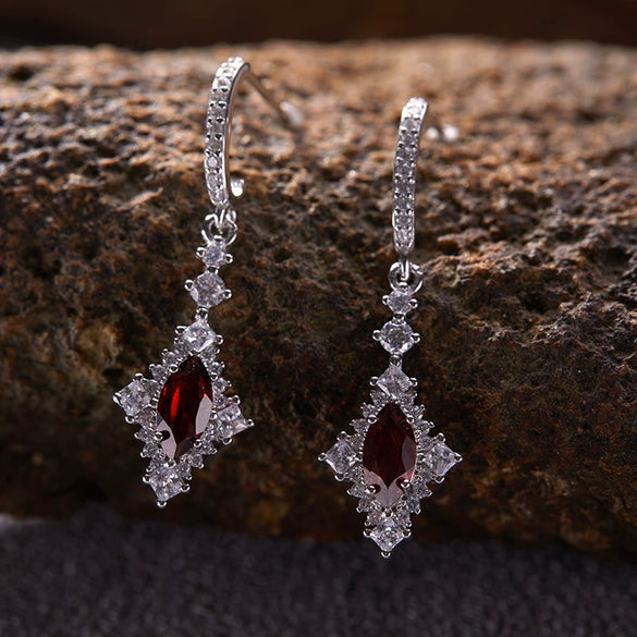 Wholesale Geometric Highend Luxury S925 Sterling Silver 18K Gold Natural Color Treasure Earrings Jewelry
