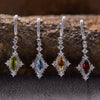 Wholesale Geometric Highend Luxury S925 Sterling Silver 18K Gold Natural Color Treasure Earrings Jewelry