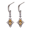 Wholesale Geometric Highend Luxury S925 Sterling Silver 18K Gold Natural Color Treasure Earrings Jewelry