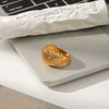 Wholesale Geometric Hollow Electroplated Stainless Steel Rings Women's Jewelry Accessories