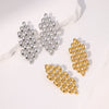 Wholesale Geometric Hollow Stainless Steel Earrings With Electroplating For Women Exaggerated And High Sense Non Fading