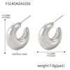 Wholesale Geometric Hollow Stainless Steel 18K Gold Plated Women's Earrings