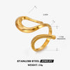 Wholesale Geometric Hollow Stainless Steel Ring For Women With Simple Gold Plating