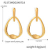 Wholesale Geometric Hollow Water Drop Earrings Copper Material Electroplated Gold For Women