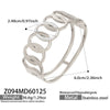 Wholesale Geometric Hollowout Microinlaid Zircon Stainless Steel Goldplated Bracelet Elegant Jewelry