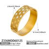 Wholesale Geometric Hollowout Microinlaid Zircon Stainless Steel Goldplated Bracelet Elegant Jewelry