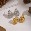 Wholesale Geometric Hoop Earrings For Women Stainless Steel Pvd Furnace Vacuum Real Gold Plated Jewelry