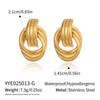 Wholesale Geometric Hoop Earrings For Women Stainless Steel Pvd Furnace Vacuum Real Gold Plated Jewelry