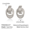Wholesale Geometric Hoop Earrings For Women Stainless Steel Pvd Furnace Vacuum Real Gold Plated Jewelry
