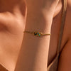 Wholesale Geometric Inlaid Natural Stone Stainless Steel 18K Goldplated Hand Jewelry Women's Bracelet