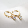 Wholesale Geometric Inlaid Single Zircon 925 Sterling Silver Drop Earrings For Women