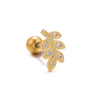 Wholesale Geometric Inlaid Zircon Copper Ear Bone Nail Jewelry