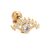 Wholesale Geometric Inlaid Zircon Copper Ear Bone Nail Jewelry