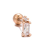 Wholesale Geometric Inlaid Zircon Copper Ear Bone Nail Jewelry