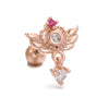 Wholesale Geometric Inlaid Zircon Copper Ear Bone Nail Jewelry