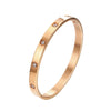 Wholesale Geometric Inlaid Zircon Titanium Steel Buckle Bracelet For Couples