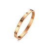 Wholesale Geometric Inlaid Zircon Titanium Steel Buckle Bracelet For Couples