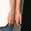 Wholesale Geometric Inlaid Zircon Titanium Steel Buckle Bracelet For Couples