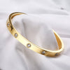 Wholesale Geometric Inlaid Zircon Titanium Steel Buckle Bracelet For Couples