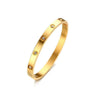 Wholesale Geometric Inlaid Zircon Titanium Steel Buckle Bracelet For Couples