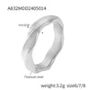 Wholesale Geometric Inlay Zircon Ring For Women Titanium Steel 18K Gold Plated French Retro Design