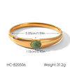 Wholesale Geometric Ins Style Electroplated Stainless Steel Bracelet With Green Aventurine And Tiger Eye Stone Jewelry Accessories