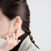 Wholesale Geometric Irregular Diamond S925 Sterling Silver Earrings Simple Retro Style