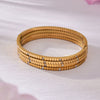 Wholesale Geometric Irregular Gear Plain Ring Bracelet With Micro Inlaid Zircon Clasp Stainless Steel 18K Gold Plated Jewelry